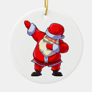 Ornamento De Cerâmica Papai noel Rock