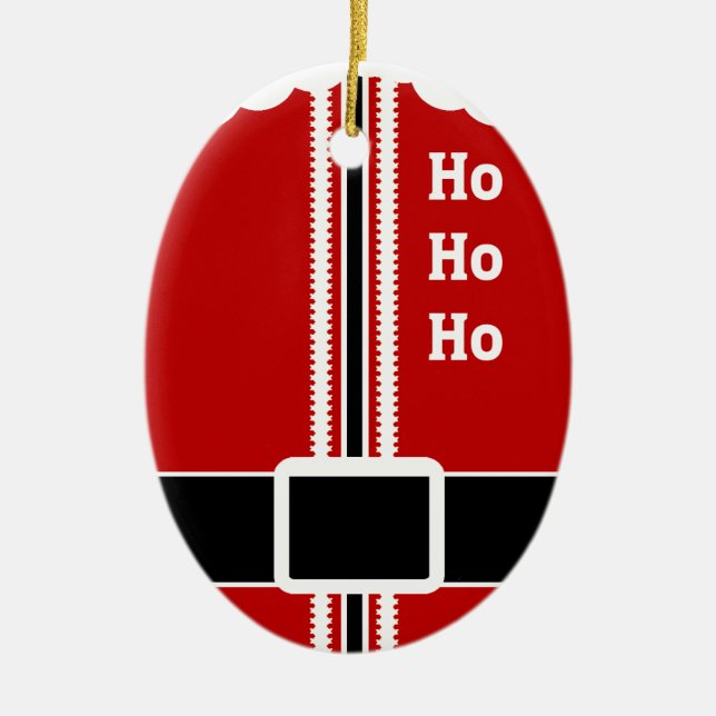 Ornamento De Cerâmica Papais noeis (Frente)