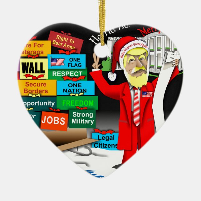 Ornamento De Cerâmica Papais noeis (Frente)