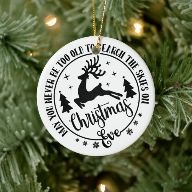 Ornamento De Cerâmica Papais noeis bonitos na véspera de Natal (Árvore)