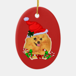 Ornamento De Cerâmica Papais noeis bonitos Natal Pomeraniano