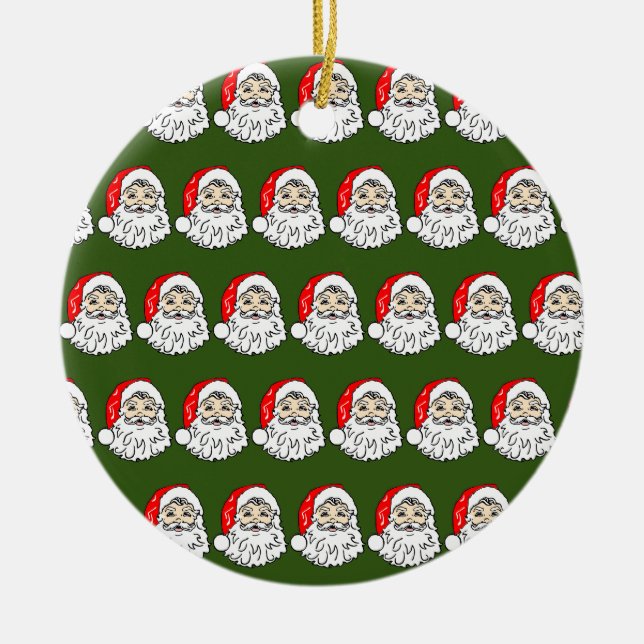 Ornamento De Cerâmica Papais noeis clássicos (Frente)