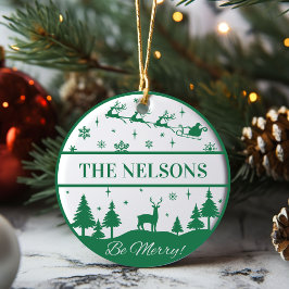 Ornamento De Cerâmica Papais noeis Clássicos e Manutenção da Família Sle