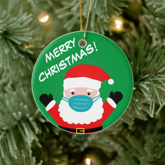 Ornamento De Cerâmica Papais noeis com desenhos personalizados de desenh (Árvore)