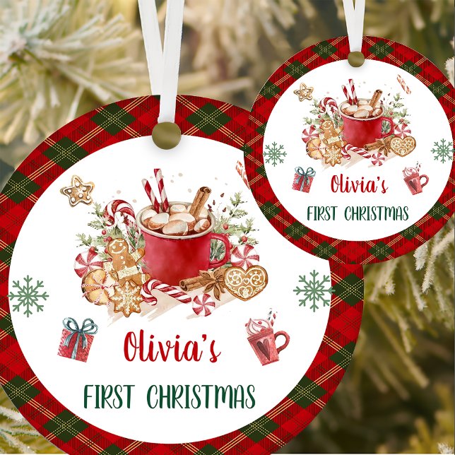 Ornamento De Cerâmica Papais noeis Cookies Festa de aniversário de Natal (Criador carregado)