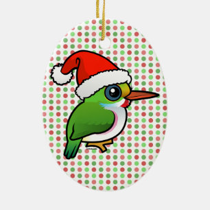Ornamento De Cerâmica Papais noeis Cuban Tody