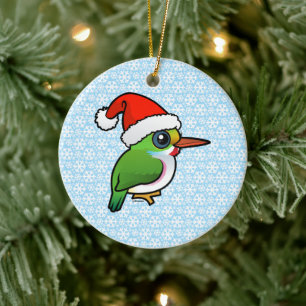 Ornamento De Cerâmica Papais noeis Cuban Tody