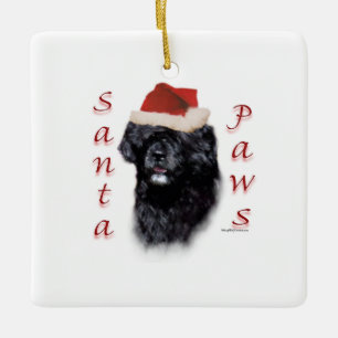 Ornamento De Cerâmica Papais noeis de Cães de Água em Português