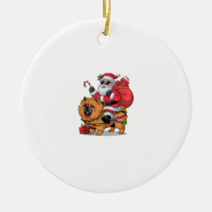 Ornamento De Cerâmica Papais noeis De Iluminação Do Xmas Que Andam Engra