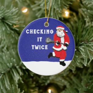 Ornamento De Cerâmica Papais noeis de Lacrosse