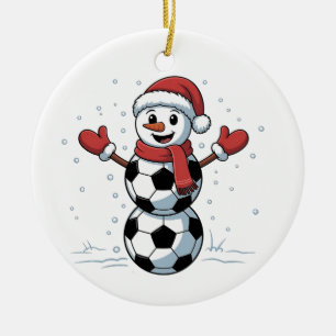 Ornamento De Cerâmica Papais noeis de Natal do Snowman Baseball Esporte
