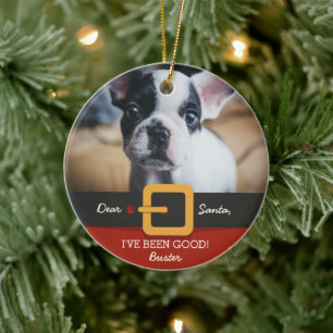 Ornamento De Cerâmica Papais noeis de Natal engraçados Foto e nome pers