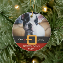Ornamento De Cerâmica Papais noeis de Natal engraçados Foto e nome perso