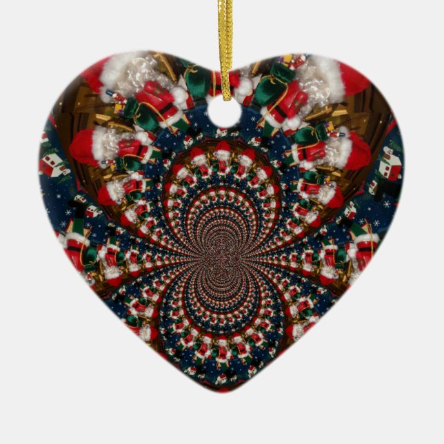 Ornamento De Cerâmica Papais noeis de Natal especiais (Frente)