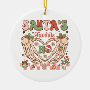 Ornamento De Cerâmica Papais noeis De Presente Do Xmas Ho Favorito