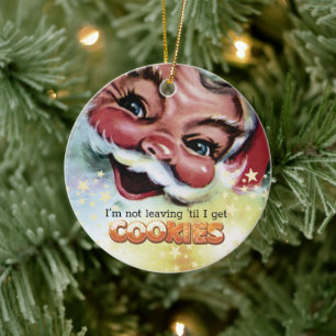 Ornamento De Cerâmica Papais noeis estranhos biscoitos de Natal