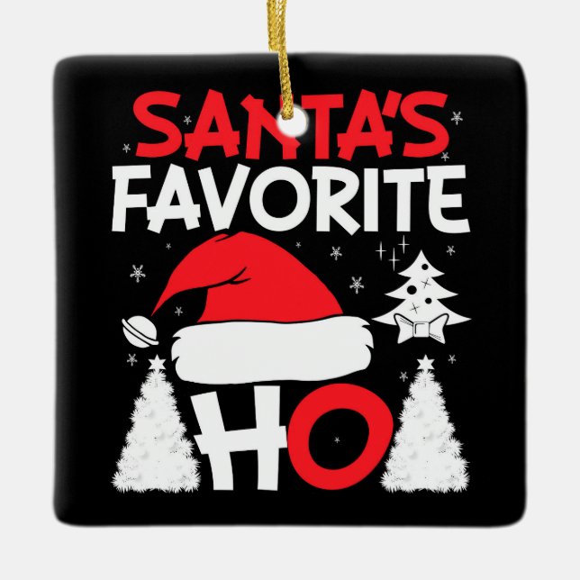 Ornamento De Cerâmica Papais noeis Favoritos Ho (Frente)