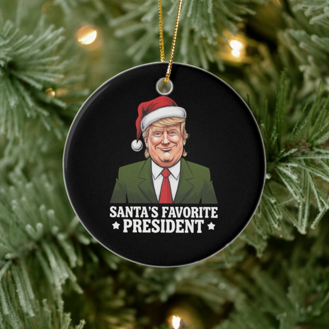 Ornamento De Cerâmica Papais noeis Favoritos Presidente Funny Trump Nata (Árvore)