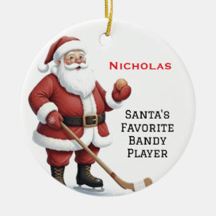Ornamento De Cerâmica Papais noeis Fofos Personalizados Reproduzindo Ban
