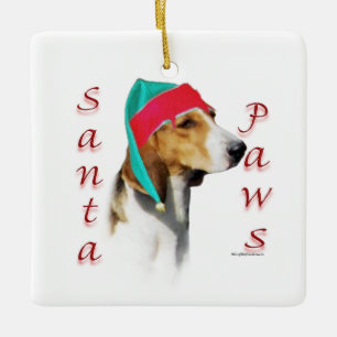 Ornamento De Cerâmica Papais noeis Harrier Paws