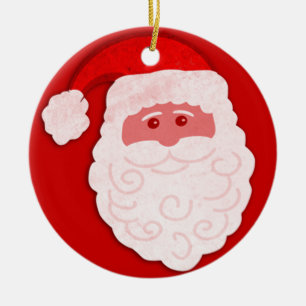Ornamento De Cerâmica Papais noeis "Ho Ho Ho Feliz Natal"