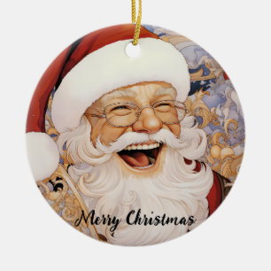 Ornamento De Cerâmica 🎅 Papais noeis Jolly Glow Ornament 🎅