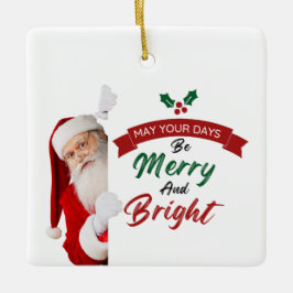 Ornamento De Cerâmica Papais noeis MischieveNatal