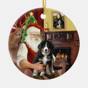 Ornamento De Cerâmica Papais noeis + Mona Lisa - Bernese MD - 2 designs 