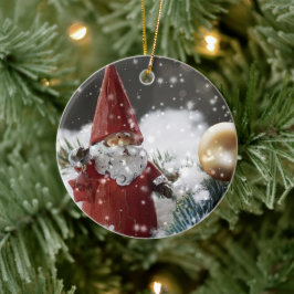 Ornamento De Cerâmica Papais noeis na neve