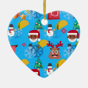 Ornamento De Cerâmica papais noeis negros taco christmas