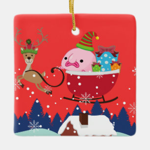 Ornamento De Cerâmica Papais noeis personalizados