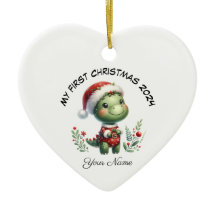 Papais noeis Personalizados Dinossauro Primeiro Na