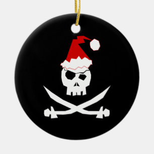 Ornamento De Cerâmica Papais noeis piratas