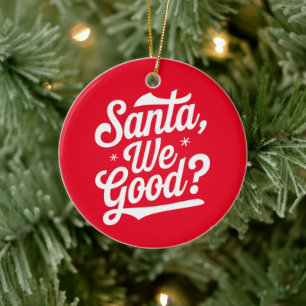 Ornamento De Cerâmica Papais noeis Que Estamos Bem? Presente De Natal Pa