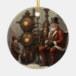 Ornamento De Cerâmica Papais noeis Steampunk Natal