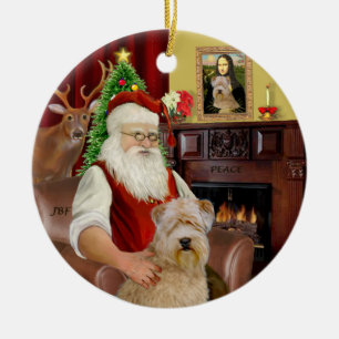 Ornamento De Cerâmica Papais noeis-Wheaten Terrier