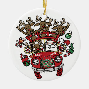 Ornamento De Cerâmica Papais noeis Woody e sua Cartoon de Natal para a R