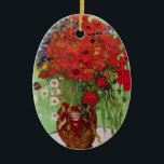 Ornamento De Cerâmica Papas vermelhos e margaridas por Vincent van Gogh<br><div class="desc">Ainda com vida: Poppies vermelhos e margaridas de Vincent van Gogh é um apos impressionismo de arte vintage que ainda vive pintura floral. Um belo buquê de flores vermelhas de papoila e flores margaridas brancas frescas do jardim em um vaso decorativo. Sobre o artista: Vincent Willem van Gogh (1853-1890) foi...</div>