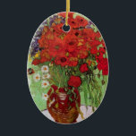 Ornamento De Cerâmica Papas vermelhos e margaridas por Vincent van Gogh<br><div class="desc">Ainda com vida: Poppies vermelhos e margaridas de Vincent van Gogh é um apos impressionismo de arte vintage que ainda vive pintura floral. Um belo buquê de flores vermelhas de papoila e flores margaridas brancas frescas do jardim em um vaso decorativo. Sobre o artista: Vincent Willem van Gogh (1853-1890) foi...</div>