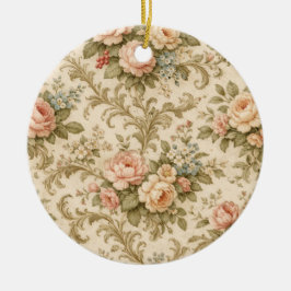 Ornamento De Cerâmica Papel de Parede com Padrão Floral Vintage