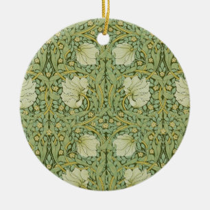 Ornamento De Cerâmica Papel de Parede Floral Azul Pimpinela de William M