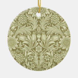 Ornamento De Cerâmica Papel de parede Girassol de William Morris Vintage