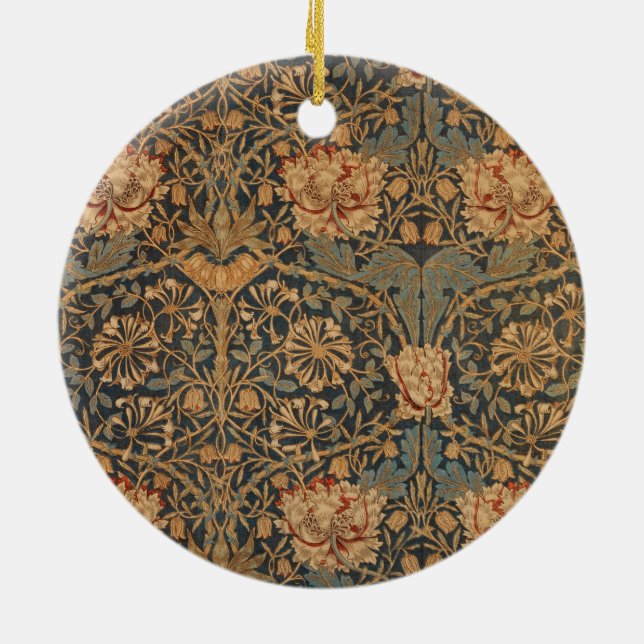 Ornamento De Cerâmica Papel de parede rico William Morris Honeysuckle (Traseira)