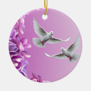 Ornamento De Cerâmica Par De Belas Vacas Brancas