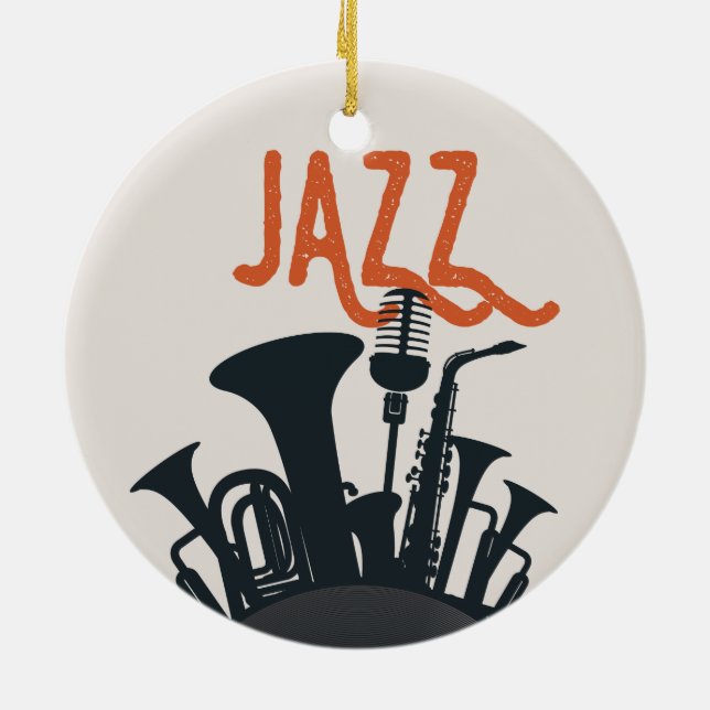 Ornamento De Cerâmica Para quem gosta de jazz. (Traseira)