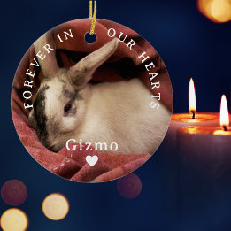 Ornamento De Cerâmica Para Sempre Em Nossos Corações Personalizado Memor