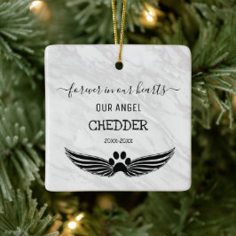 Ornamento De Cerâmica Para sempre em nossos corações Pet Memorial Wings