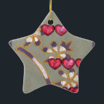 Ornamento De Cerâmica Para Você De Mim: Belo Design De Corações Florais<br><div class="desc">Para vocês de mim: Belo Design de Corações Florais Celebra amor e afeto com o "Para vocês de mim: Belo Design de Corações Florais." Este trabalho de arte combina lindamente elementos florais com mensagens sinceras, fazer-o como um presente perfeito ou peça decorativa. Descrição: A imagem apresenta uma ramificação floral estilizada...</div>