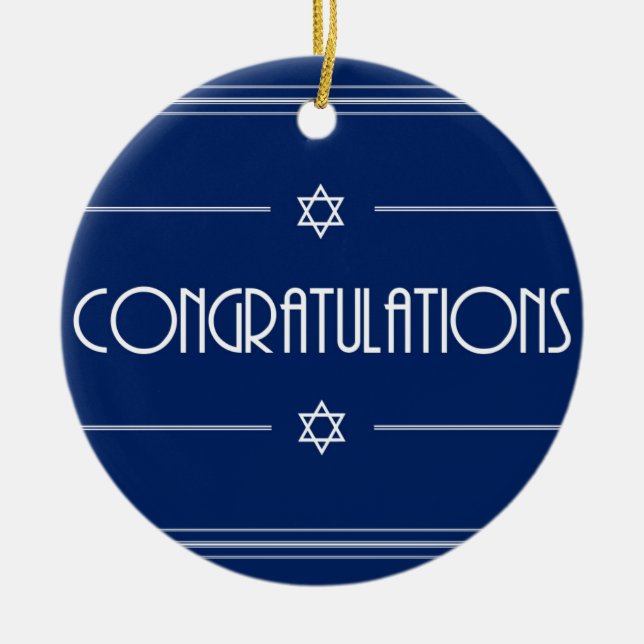 Ornamento De Cerâmica Parabéns (Frente)