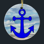 Ornamento De Cerâmica Paradise Beach Anchor<br><div class="desc">Divirta-se com isso. Pense em temas! Jogue com cores de fundo, adicione ou exclua texto e (por um pouco de taxa extra) personalize o verso com imagens, cores, logotipo / informações comerciais, etc.! Se eu adicionei ao verso, você pode facilmente excluí-lo também. Lembrem-se, ornamentos não são só para árvores de...</div>